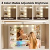 COMHOMA Vanity Desk with Mirror and LED Lights, Hairdryer Holder, 5 Drawers, Bedroom Dresser Table for Girls - 4 of 4