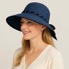 Anna-Kaci Women's Wide Brim Straw Hat with Braided Band and Contrast Bow Detail - 2 of 4