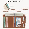 BEAFUP Small Wallets Women,PU Leather Bifold RFID Blocking Card Holder With Zipper Coin Pocket for Women - 4 of 4