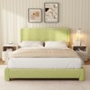 Vipbear Boucle Bed Frame,Upholstered Bed Frame With Headboard, Surface Cover Soft Cloud Bed Frame Easy Assembly, No Box Spring Required - 3 of 4