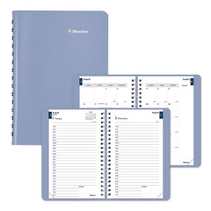 Academic Daily/Monthly Planner, 8 x 5, Cyan Cover, 12-Month (Aug to July): 2024 to 2025 - 1 of 4