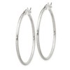 Black Bow Jewelry 1.5mm, Sterling Silver Classic Textured Round Hoop Earrings, 35mm - 2 of 4