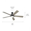 Kichler Lighting Lucian Elite Xl 1 - Light Ceiling Fan in  Black - 3 of 4