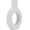 Sagebrook Home Round Ceramic Circle Cut-Out Table Vase, Home or Office Decor 7 L x 2 W x 9 H Inches - 2 of 4