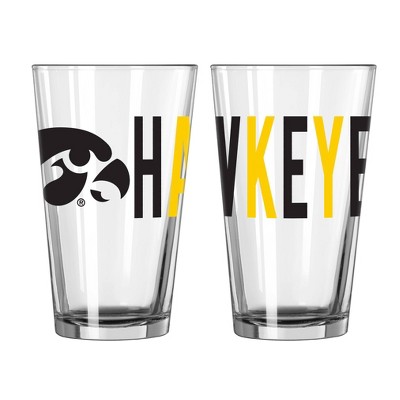 NCAA Iowa Hawkeyes Overtime Pint Glass - 16oz