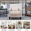 Beig Contemporary style armchair, upholstered armchair with concave armrests - 4 of 4
