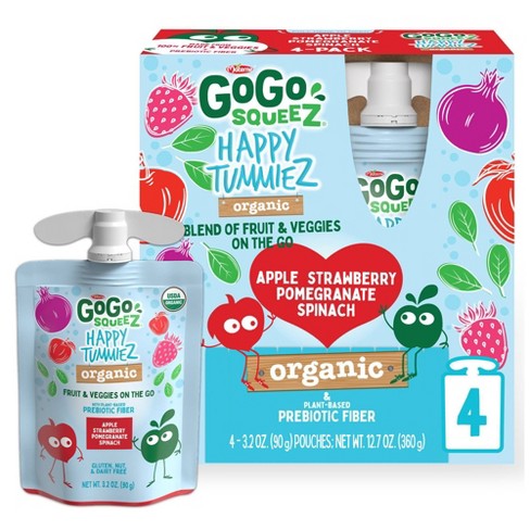 GoGo SqueeZ Happy TummieZ Organic Apple Strawberry Pomegranate Spinach - 12.7oz/4ct - image 1 of 4