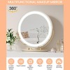 Whizmax 19 Inch Round Vanity Mirror with Led Lights, Touch Control 3 Color Lighting Dimmable Makeup Mirror - 4 of 4