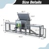 AZL1 Life Concept Pet Crates and Houses Large 2-Story Rabbit Hutch with Dual Runs, Resting Room, Sun Roof, Weatherproof, Gray, 94.5"*18.9"*31.1" - 3 of 4