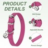 Unique Bargains Dog Collar with Bell Adjustable Buckle PU Leather Dog Collars - 3 of 4