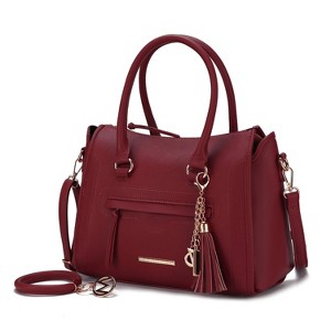 MKF Collection Valeria Vegan Leather Women's Satchel Bag with Keyring by Mia K - 1 of 4