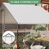 Large Metal Chicken Coop with Waterproof Cover,Walk-in Chicken Runs for Yard, Galvanized Wire Poultry Chickens Hen Pen Cage - 2 of 4
