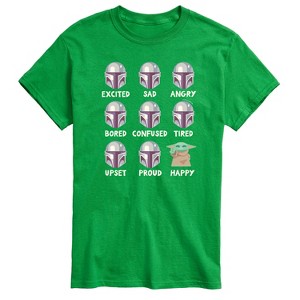 Men's - Star Wars - The Mandalorian Mandalorian Moods Short Sleeve Graphic T-Shirt - 1 of 4