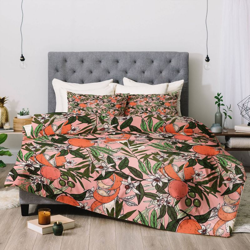 Marta Barragan Camarasa Olives in the Flowers Comforter & Sham Set - Deny Designs, 3 of 8