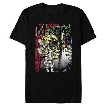 Men's Misfits Colorful Eye Skull Poster T-Shirt
