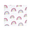 Hudson Baby Infant Girl Cotton Flannel Receiving Blankets, Modern Rainbow, One Size - 3 of 4