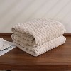 Kate Aurora Leylani Ultra Soft & Plush Luxurious Accent Throw Blanket - 50 in. W x 60 in. L - Linen - 2 of 4