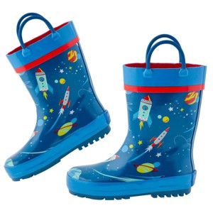 Stephen Joseph Gifts Boys Rain Boots Space Blue Size 06 - 1 of 4