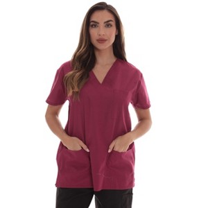 Just Love Solid Scrub Top for Women with Pockets and V-Neck - Comfortable and Professional Medical Uniform - 1 of 3