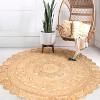 Daisy Hippy Jute Medallion Circle - JONATHAN Y - image 4 of 4