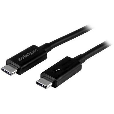 StarTech.com 20Gbps Thunderbolt 3 Cable - 3.3ft/1m - Black - 4k 60Hz