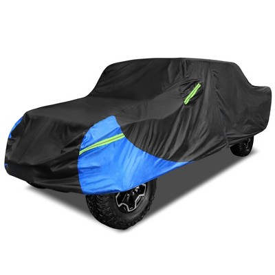 Unique Bargains Truck Car Cover for Jeep Gladiator JT 2020 2021 2022 Outdoor Waterproof Sun Rain Dust Wind Snow Protection Black Blue 1 Pc