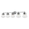 Vaughn 5-Light Bath Vanity Light - Matte Black & Opal Glass, Dimmable, 40.75" Wide - 2 of 4