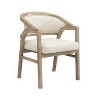 Christopher Knight Home Appleby Rubberwood Upholstered Dining Arm Chair with Curved Design (Set of 2) - 2 of 4