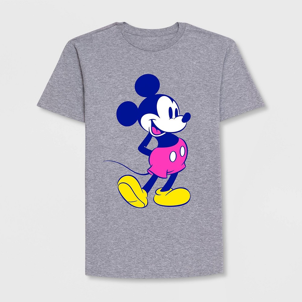 Men's Mickey Mouse Short Sleeve Graphic T-Shirt - Heathered Gray S -  88017888