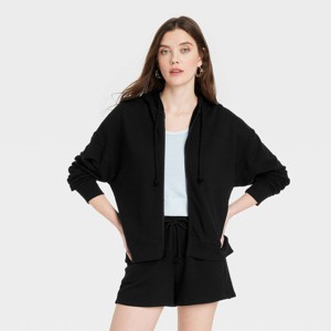 Women's Leisure Studio French Terry Zip-Up Hooded Sweatshirt - Universal Thread™ - 1 of 3