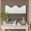 30x35 Inch Bathroom Mirror Wavy Sides Black Metal Framed Mirror Vanity Mirror Dressing Mirror,Wall Mirror for Bathroom,Living Room, Bedroom Wall Decor - 2 of 4