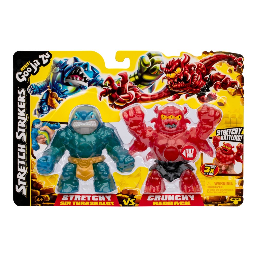 Goo Jit Zu Stretchy Sir Thrashalot vs Crunchy Redback Figure Set - 2pk