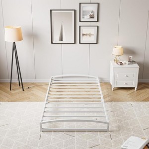 Low Bed Frame, Heavy Duty Metal Platform Full Bed Frame Low Profile, Mattress Foundation, No Box Spring Needed, Noise-Free, Non-Slip - 1 of 4