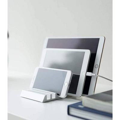 White Aluminum Multi-Device Tablet and Phone Stand