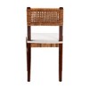 bali & pari Dameka Rattan and Wood Dining Chair Honey/White/Dark Brown - 3 of 4