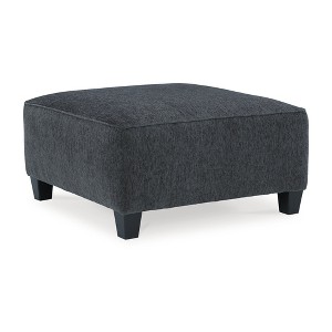 Signature Design by Ashley Contemporary Abinger Oversized Accent Ottoman Chenille Smoke - 1 of 4