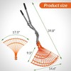 Walensee 2-Piece Yard Cleanup & Soil Prep Kit, Heavy-Duty 5.4FT Bow Rake with 17 Steel Tines & Efficient Leaf Grabber Rake with Steel Claw - 2 of 4