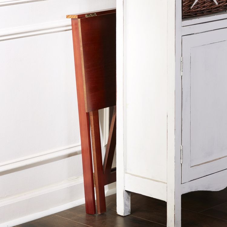 The Lakeside Collection Crisscross Folding Office Furniture - Walnut Desk, 4 of 7