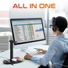 Delton M101 Wireless Noise Canceling Bluetooth Stereo Computer Headset and HS1 Stand/Desktop Organizing Wireless Charger, Black - 3 of 4