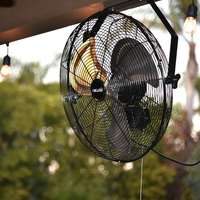 Newair 20" Black High-Velocity Outdoor Wall-Mount Fan with 3 Speeds