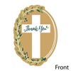 Big Dot of Happiness Elegant Cross - Shaped Thank You Cards - Religious Party Thank You Note Cards with Envelopes - Set of 12 - 3 of 4