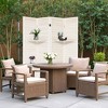MAYEERTY Freestanding Room Divider, 5.6Ft Wood Privacy Screen with Shelves - 2 of 4
