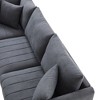 NicBex Couches for Living Room 89" Modern Sectional Sofa L-shaped Luxury Chenille Upholstered Sofa Couch with Convertible Ottoman, Dark Gray - 3 of 4