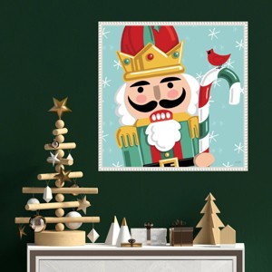 Amanti Art 22"x22" Festive Christmas XI by Anne Tavoletti Framed Canvas Wall Art Print - 1 of 4