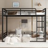 Sapphtopaz Space-Saving Metal Frame Bunk Bed for Teens/Adults, Simple Bed Frame with Guardrails for Bedroom, Kids Room, No Box Spring Needed - 4 of 4