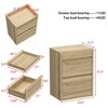 FUFU&GAGA Wooden Storage Cabinet Nightstand with Card - Locked Hidden Drawer - 4 - Drawer Organizer for Secure Storage Dresser - 4 of 4