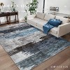 Itopfox Modern Abstract Deep Blue Gray Area Rug for Living Room Machine Washable Non-Slip Low-Pile Contemporary Indoor Floor Carpet for Bedroom - 3 of 4