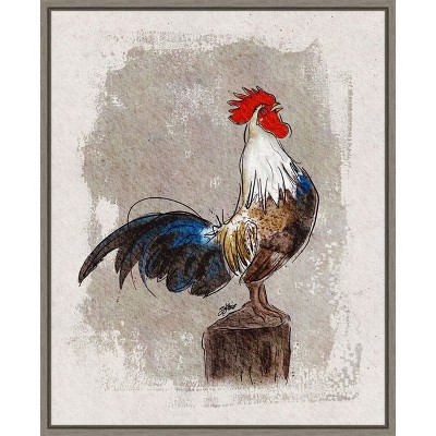 Amanti Art Rise & Shine Rooster by Shanda Louis Canvas Wall Art Print Framed 16 x 20-in.