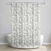 Allure Home Creations Monotone Floral Shower Curtain Gray - 3 of 4
