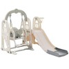 3 in 1 Toddler and Swing Set, Climber Playset with Basketball Hoop, Freestanding Indoor Outdoor Playground for Kids - 2 of 4